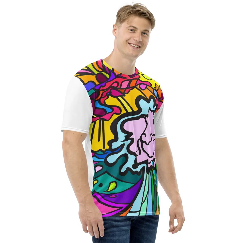 Chaos Wave All-Over Print T-Shirt - Wave at Sunset product image (4)