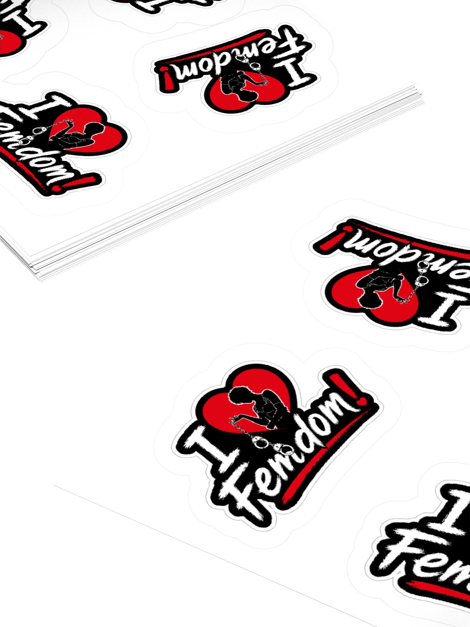 „I Love Femdom!“ Sticker-Set – Gothic & Alternative Style (4er Set) product image (13)