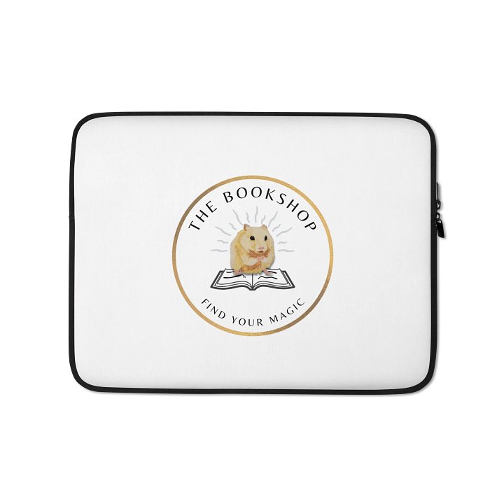 Hamster on a book laptop case product image (1)