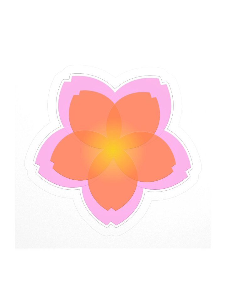 Deep Serenity Sakura Sticker in Orange product image (2)