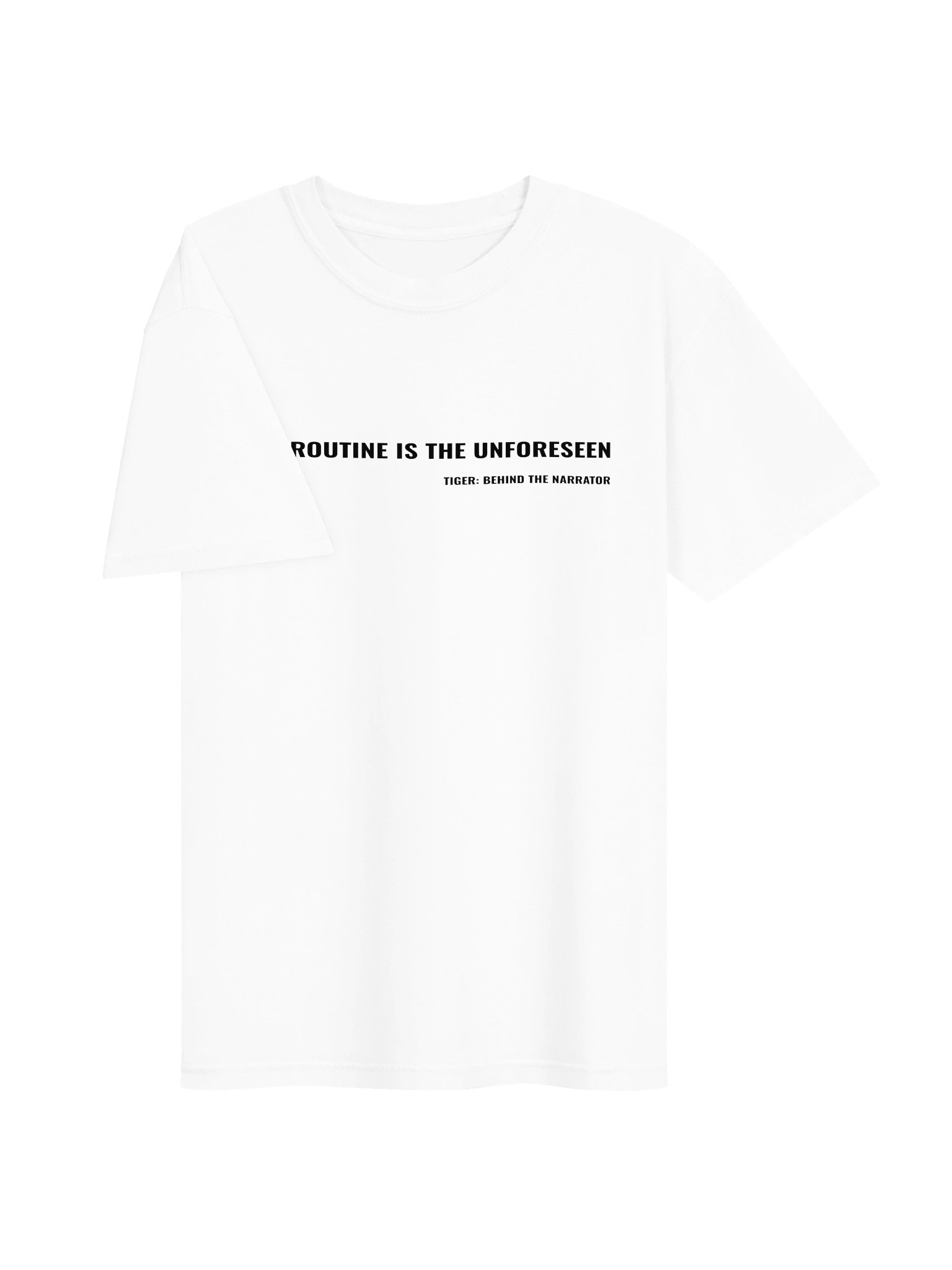 Tiger: Behind the Narrator – "Our Routine Is The Unforeseen" Heavyweight Tee product image (3)