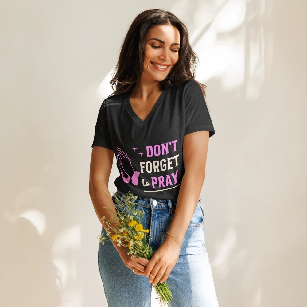 Pray Always Relaxed V-Neck Tee product image (7)