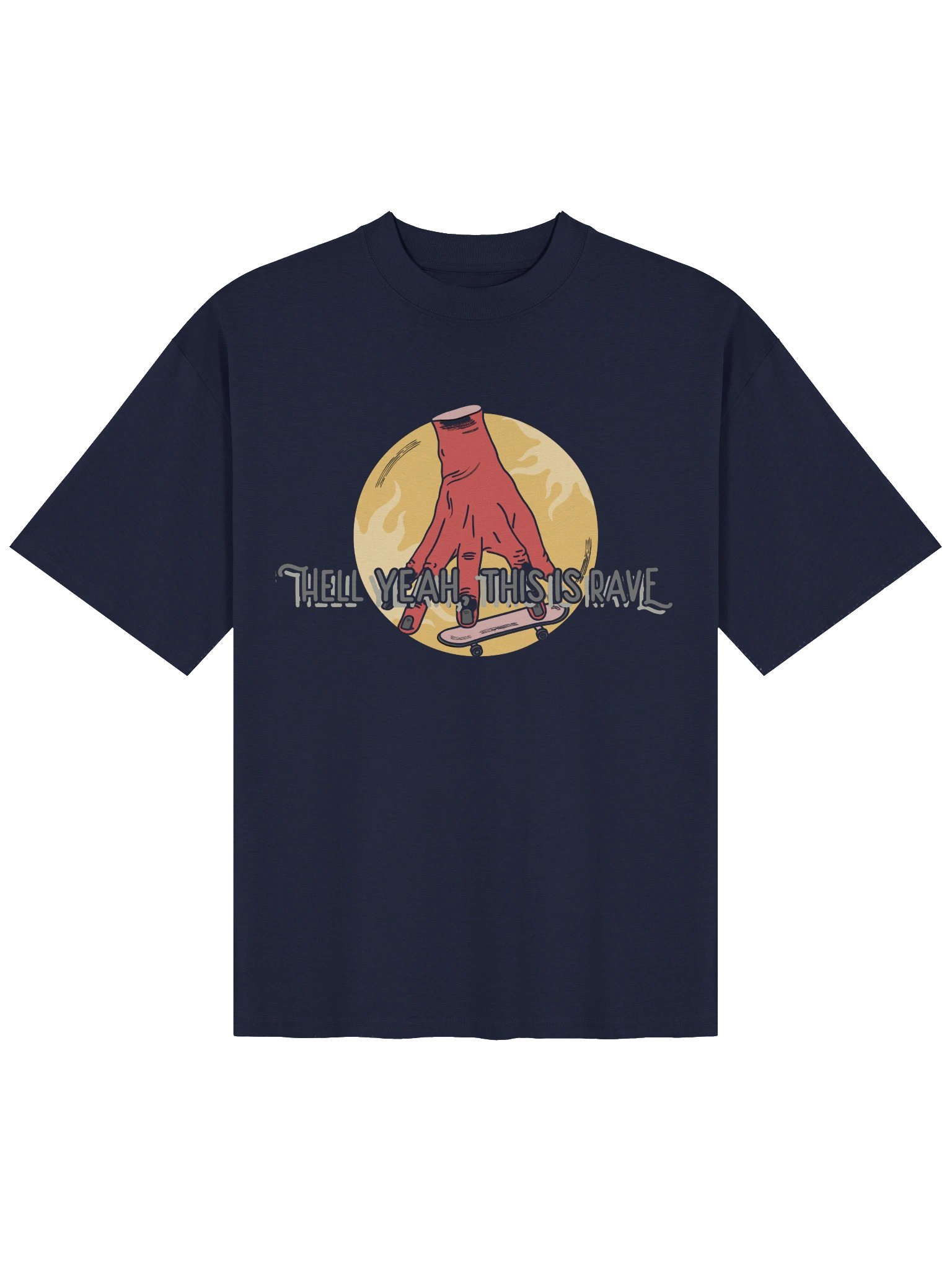 "Hell Yeah, This Is Rave!" Skater-Vibes Graphic T-Shirt product image (2)
