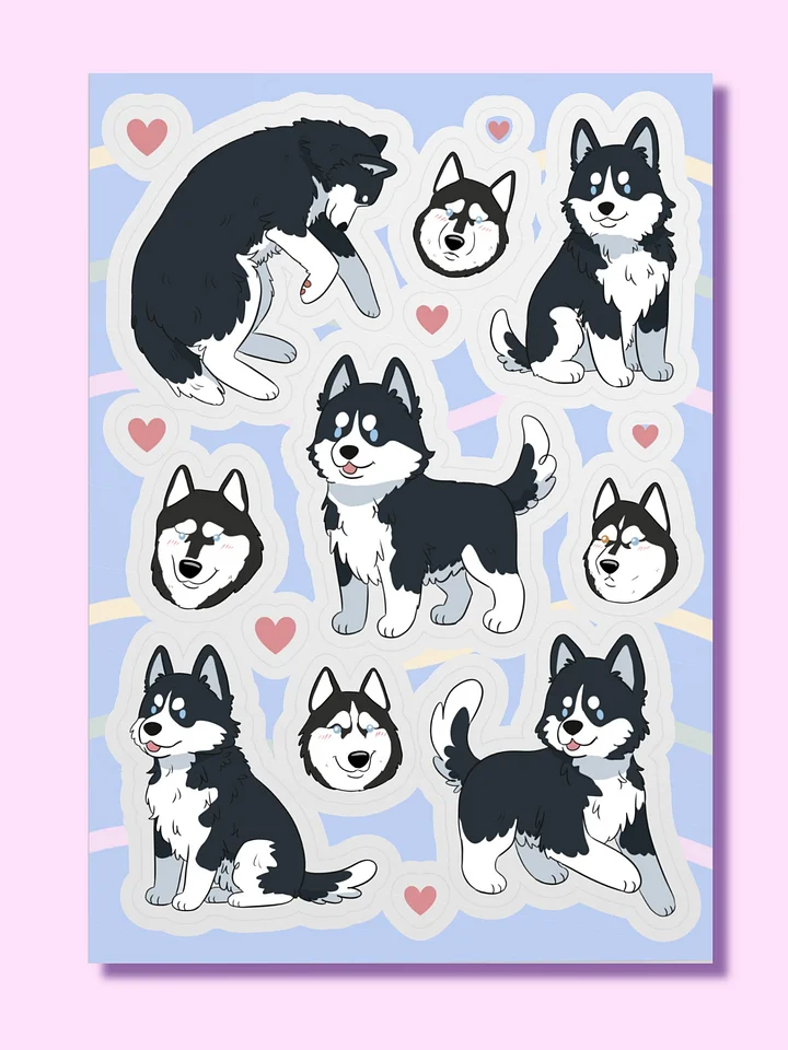 Husky Love Sticker Sheet product image (1)