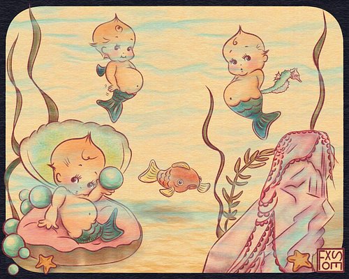 #mermaids 
Doodle A Day January #doodleadayjanelsf #doodleadayjanelsf2024 
@ellolovey @spoonflower 
.
.
.
#RetroSupply #trueg...