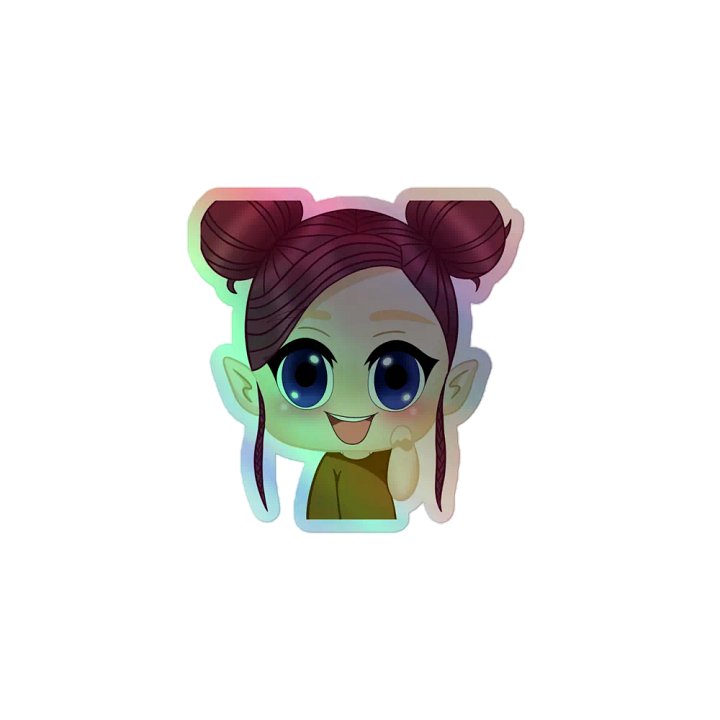 Ahsila Chibi Emote Holo product image (1)
