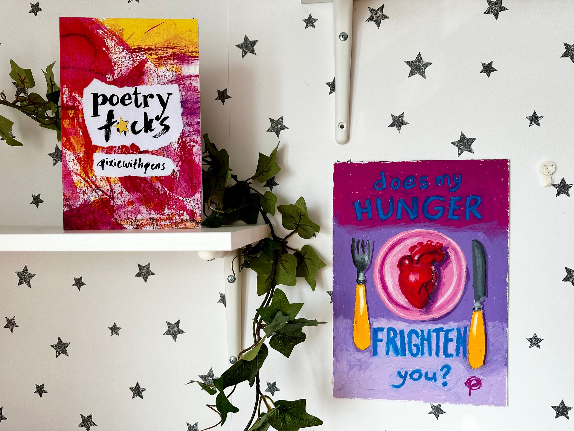 ’bisexual hunger' original painting from 'poetry f*cks' product image (2)