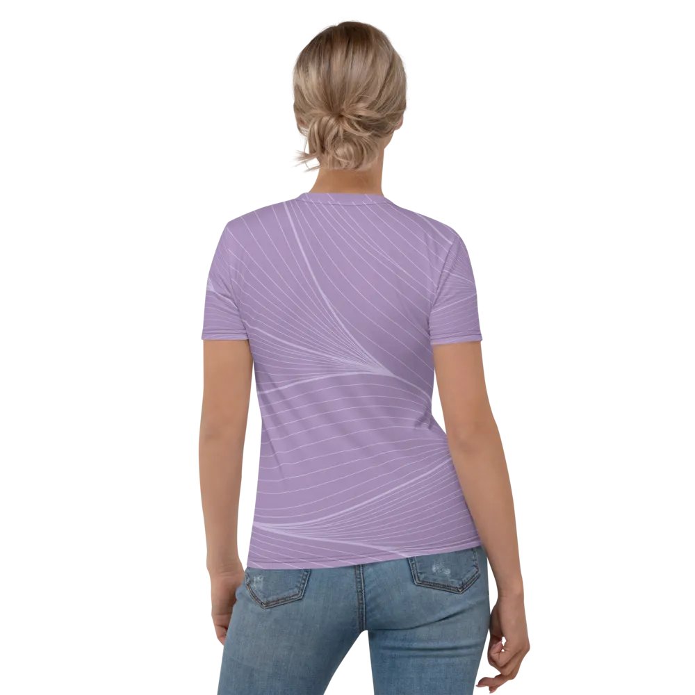 Lilac Flowing Lines Women's T-shirt product image (9)