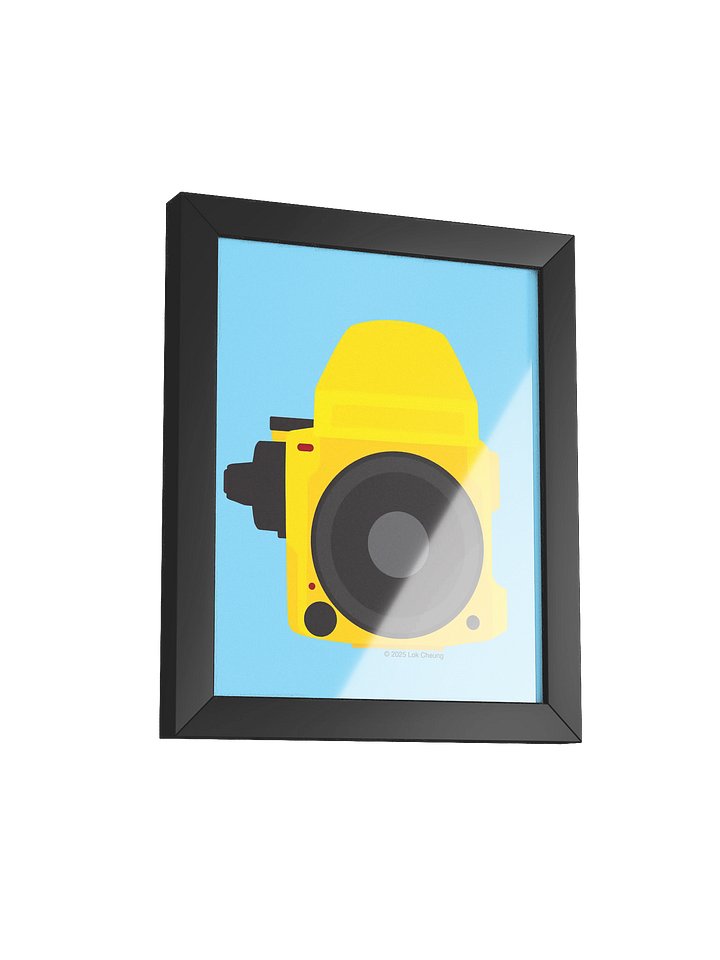 M 645 Yellow on Blue - Framed Poster product image (2)