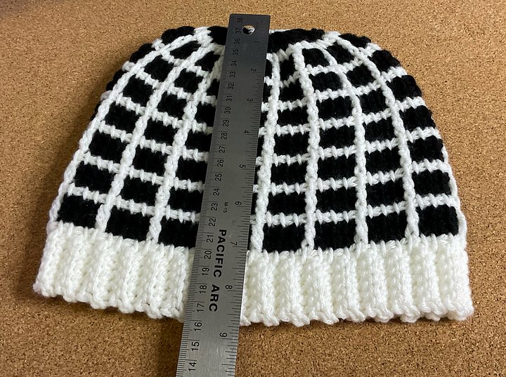 Beanie - Tunisian Addams (White Brim Variant) product image (2)