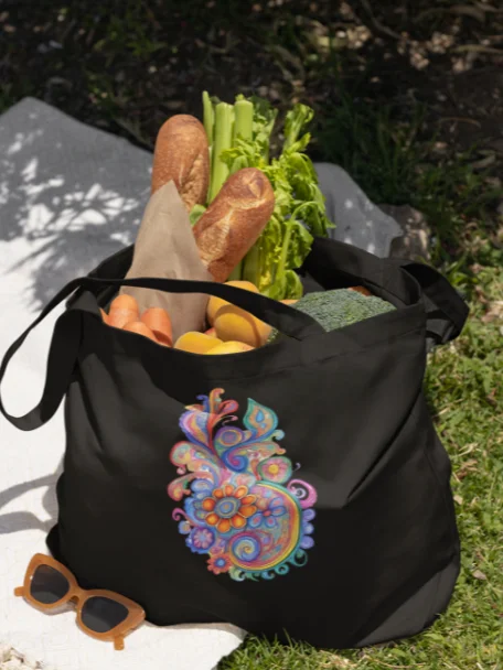 Paisley Bloom - Eco-conscious Organic Cotton Tote product image (2)