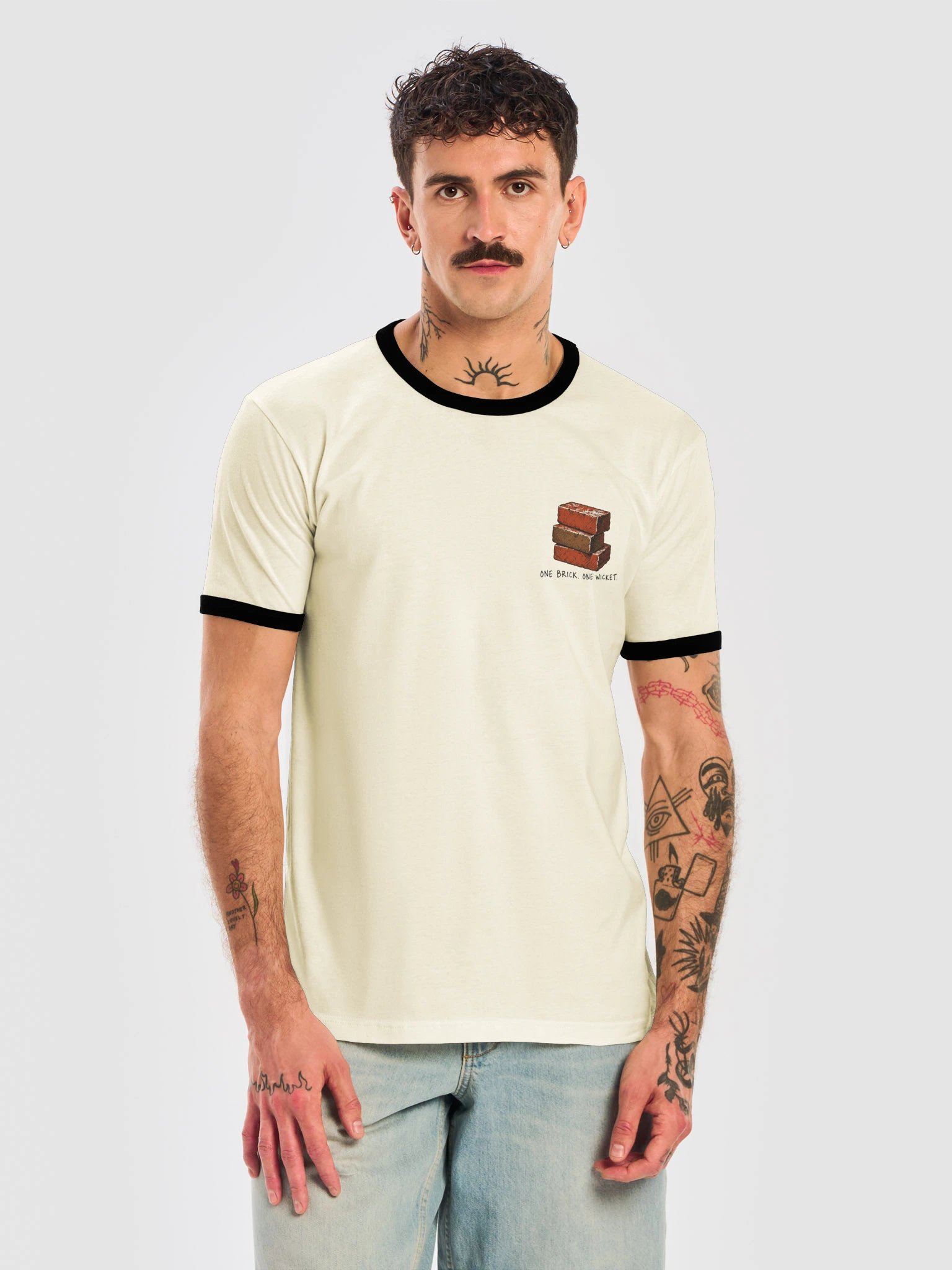 One Brick · One Wicket · Whole Childhood (Ringer Tee, Front and Back) product image (5)