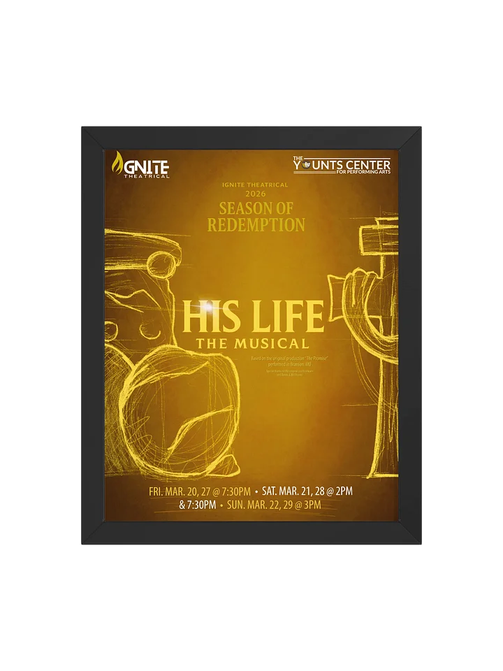 “His Life: the Musical” (2026) Framed Art Poster – Original Artwork by Nessa St. Clair product image (1)