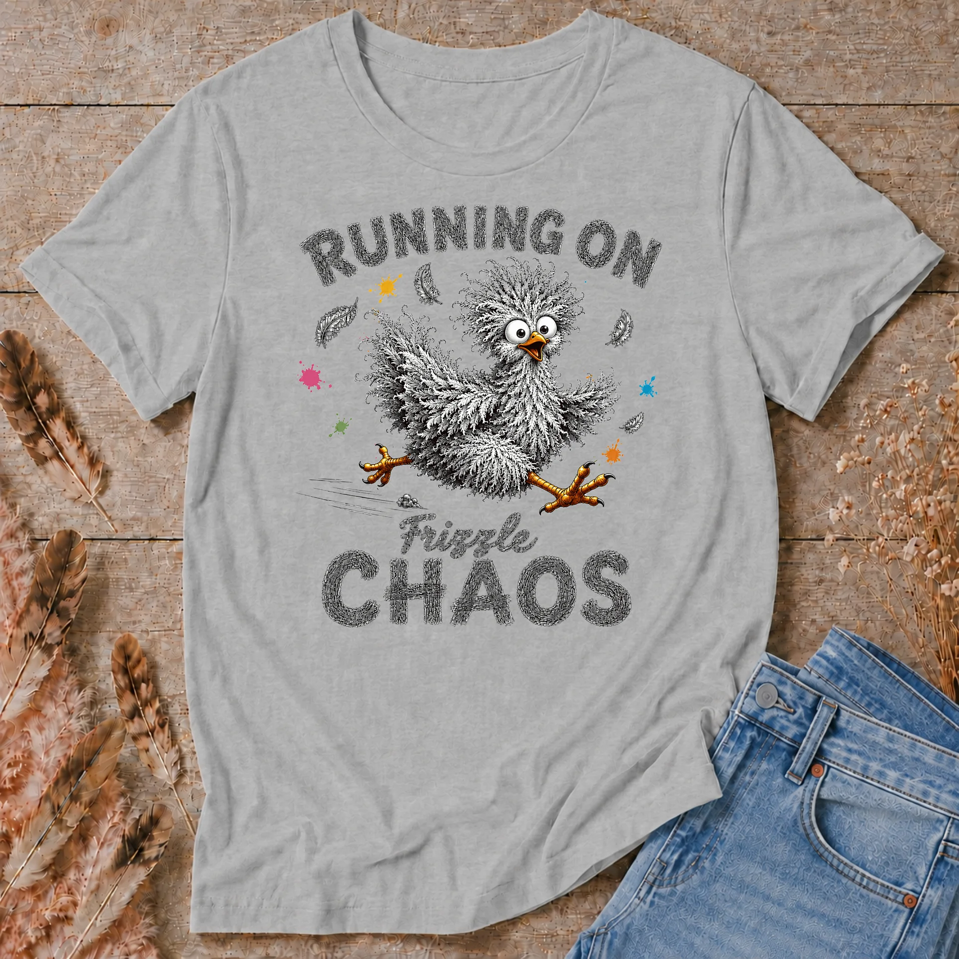 Running on Chaos Chicken T-Shirt product image (1)