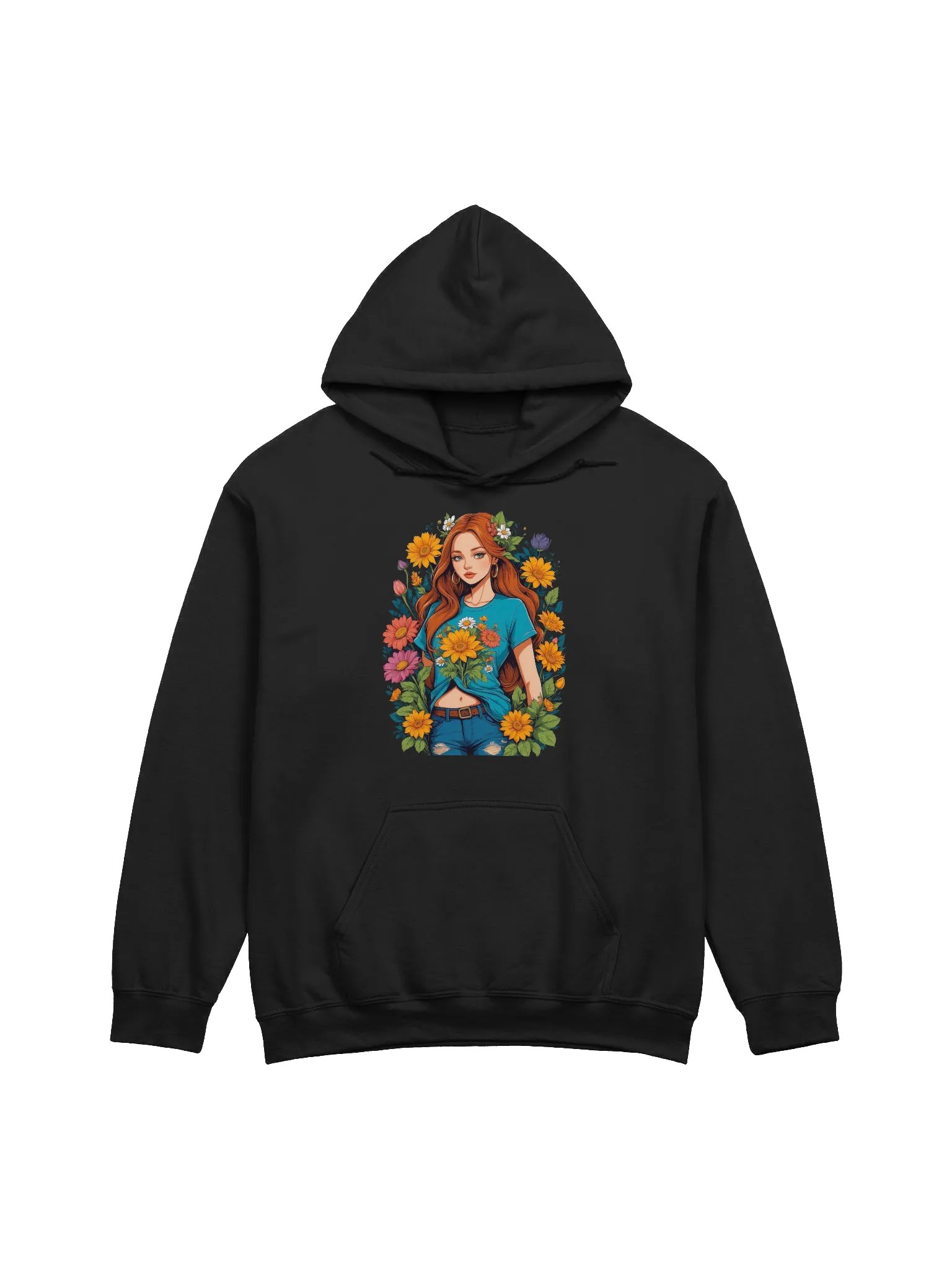 Bloomcore Flower Girl v1 - Gildan Classic Hoodie - Gildan 18500 product image (4)