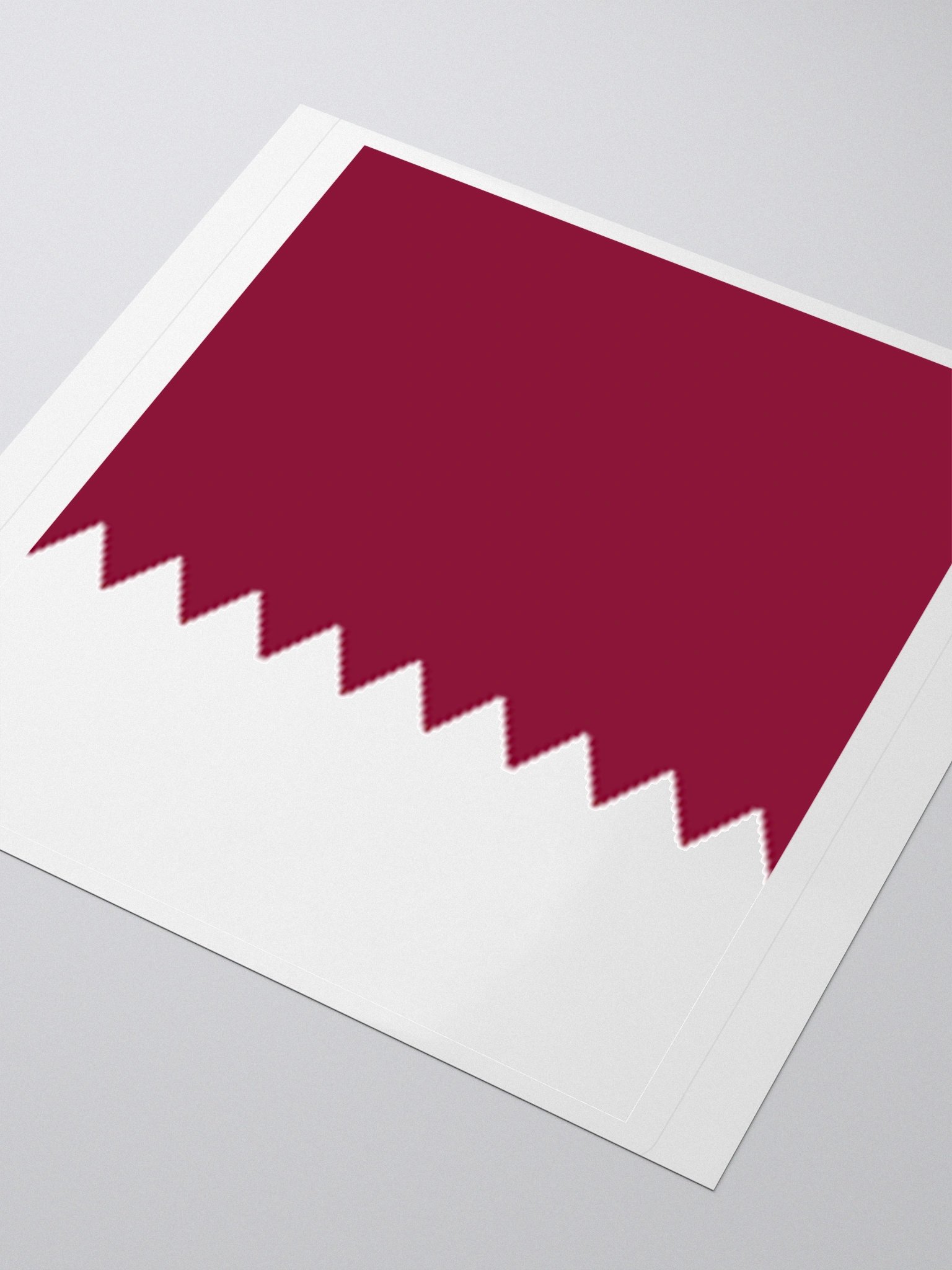 Qatari Flag Sticker - Durable Vinyl for Indoor Use - Multiple Sizes Available product image (7)