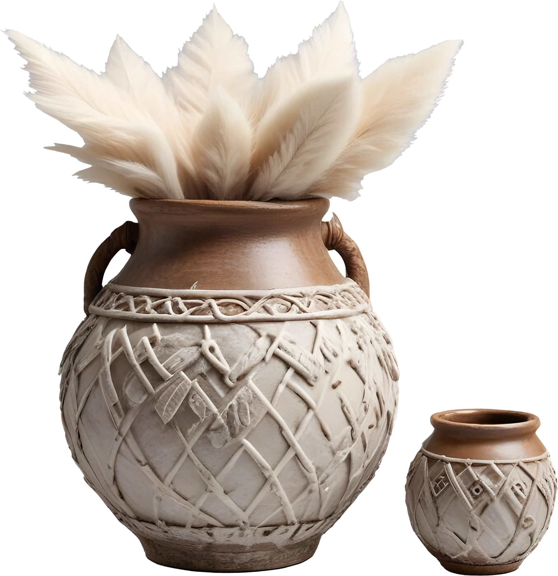 Scandinavian Nest – Rustic Nordic Vases PNG product image (1)