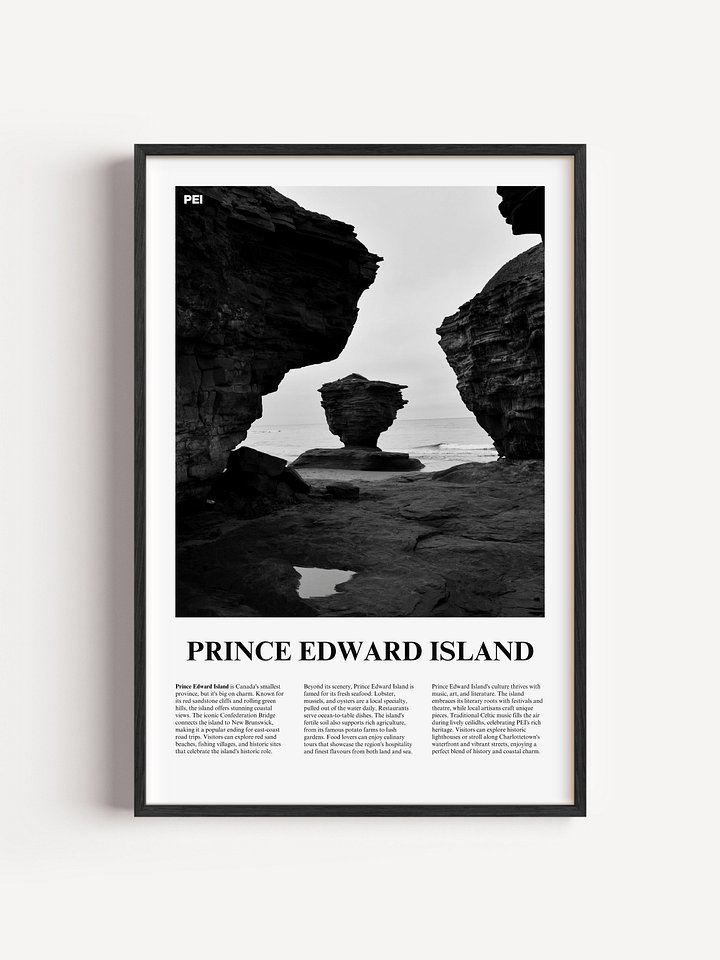 Prince Edward Island 01 Newspaper Poster | Framed product image (1)