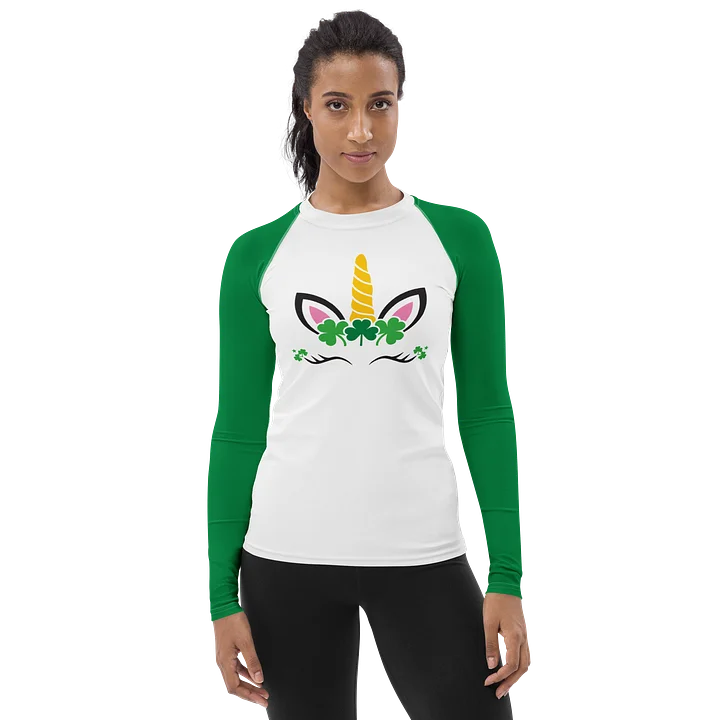 Irish Unicorn ☘️ Ladies Sea Swimming Rash Guard product image (2)