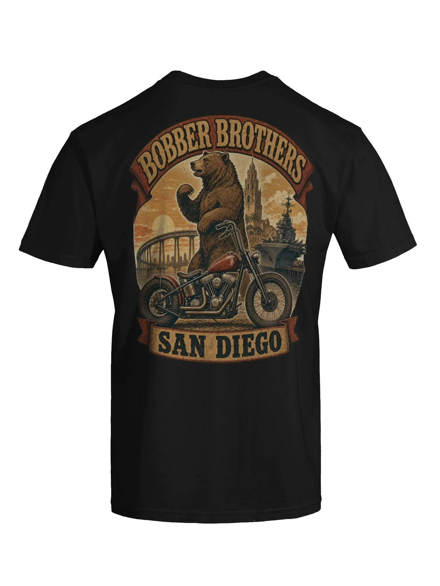 San Diego motorcycle t-shirt design by Bobber Brothers