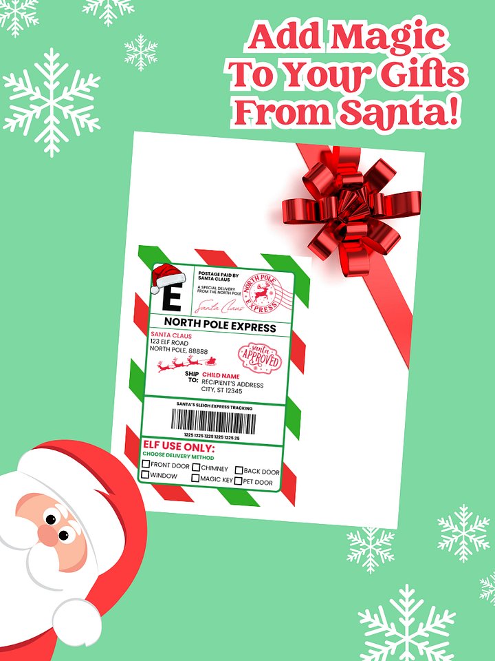SANTA EDITABLE SHIPPING LABEL product image (2)