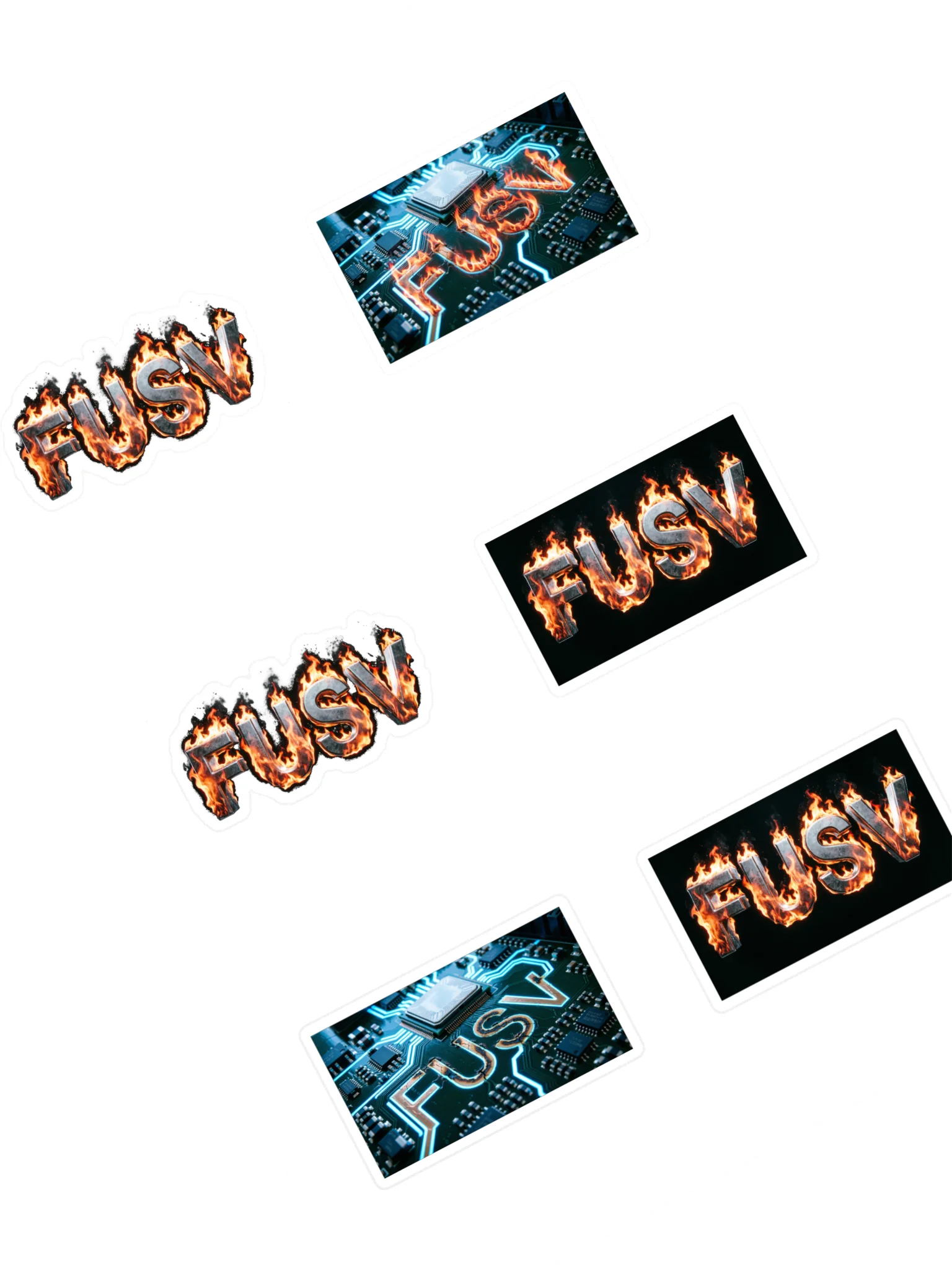 FUSV Fiery Circuit Sticker Sheet product image (1)