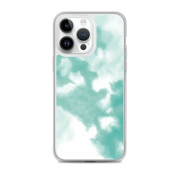 Teal Clouds MagSafe® Clear Case product image (2)