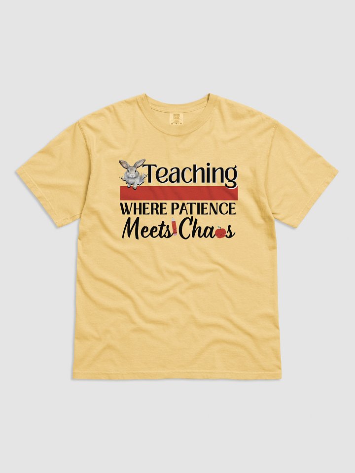 Bunny Teaching Where Patience Meets Chaos, Teachers Comfort Colors T-shirt product image (4)