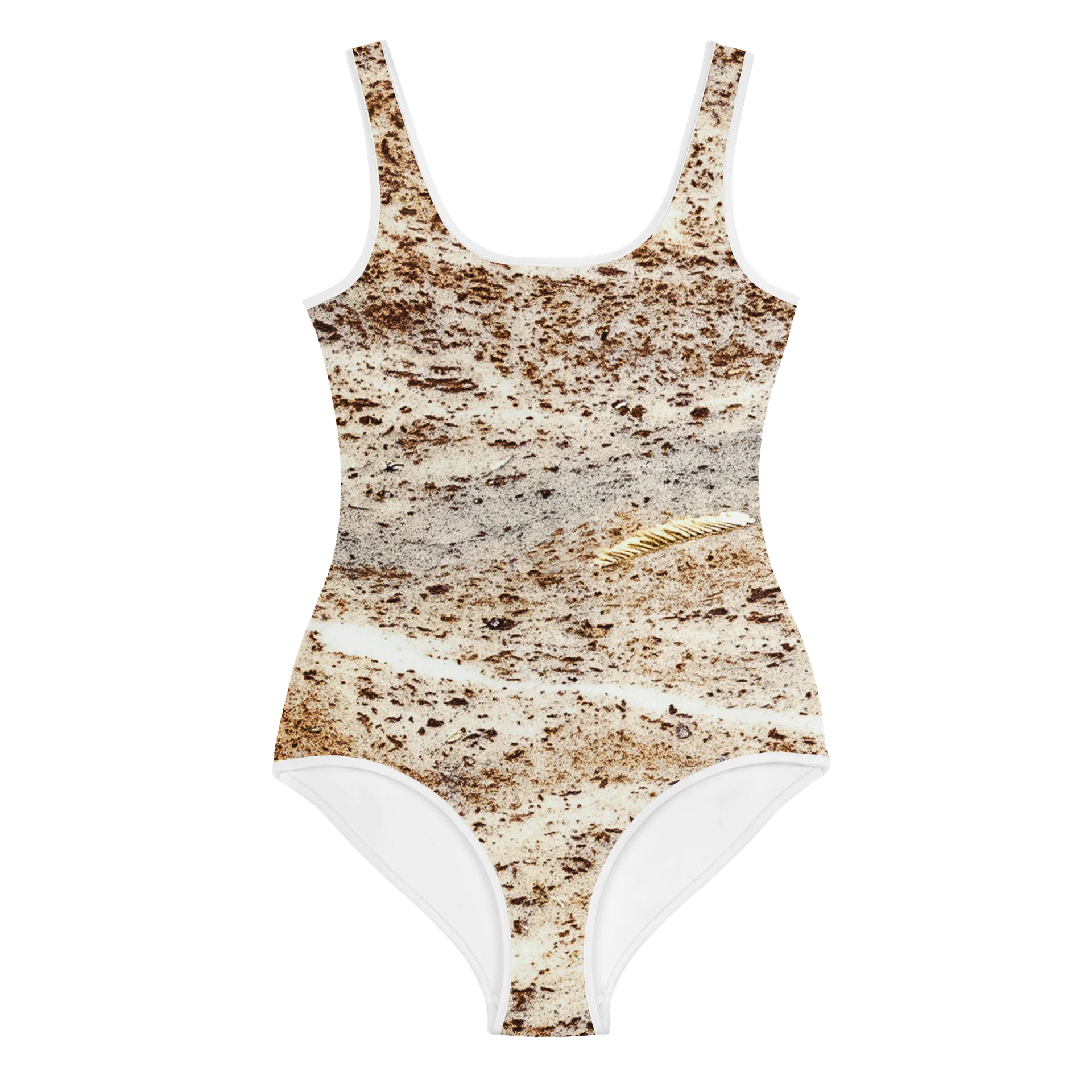 Espresso Swirl Youth All-Over Print Rich Mocha Swimsuit product image (1)
