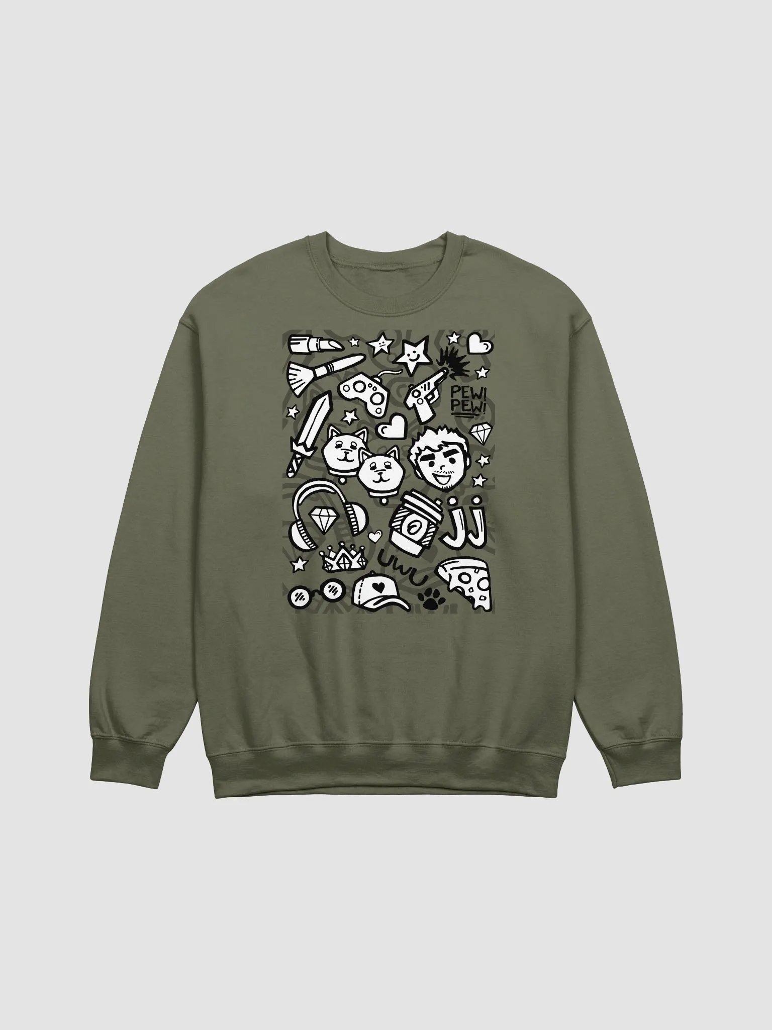 J-Doodle Sweatshirt (Olive) product image (2)