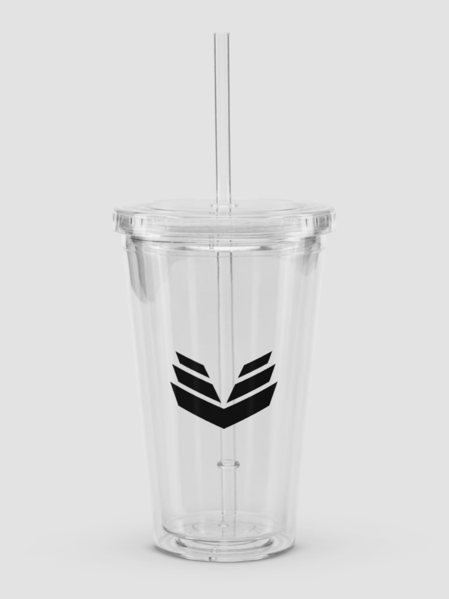 Double Wall Clear Plastic Tumbler - Black product image (1)