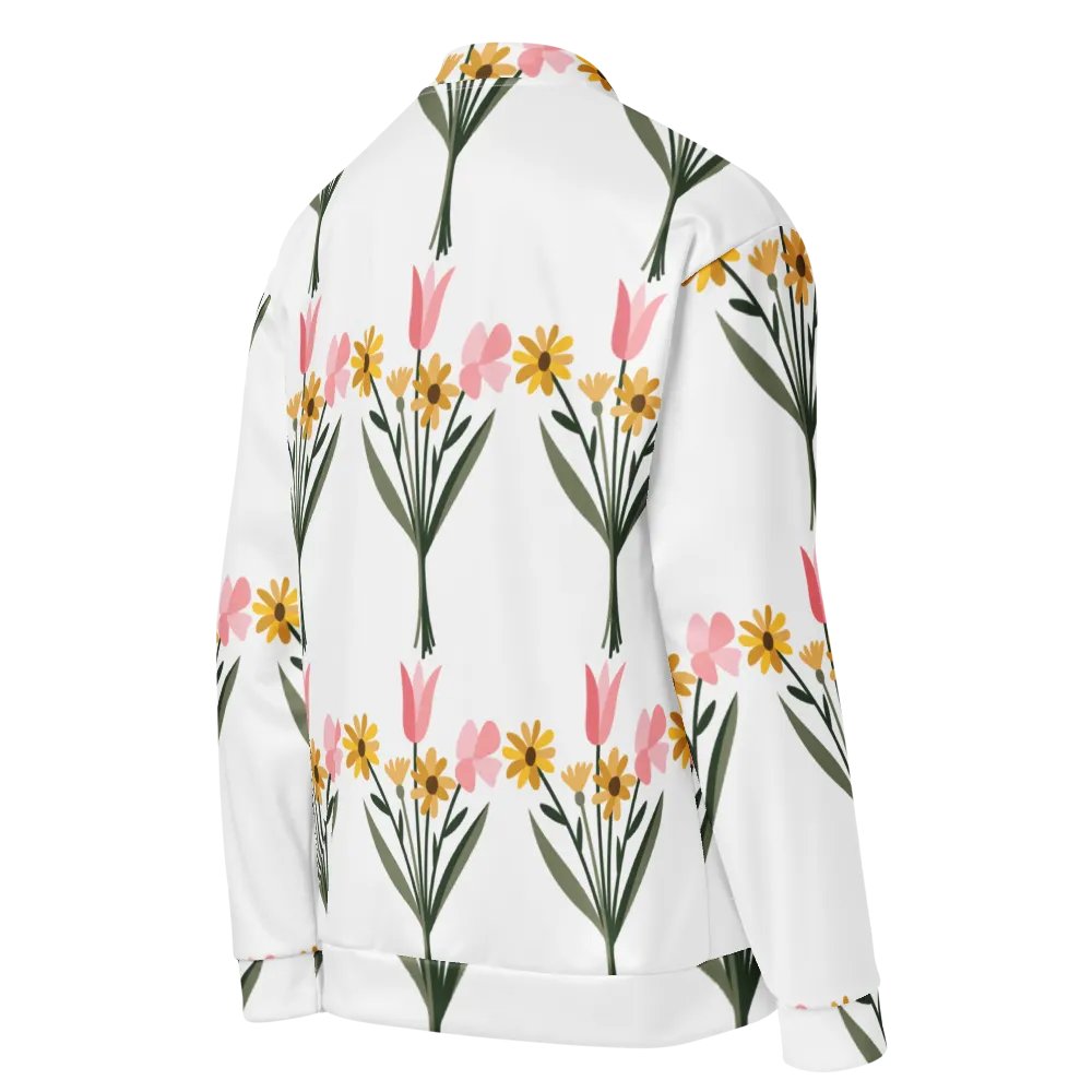Blossom Delight All-Over Print Bomber Jacket product image (8)