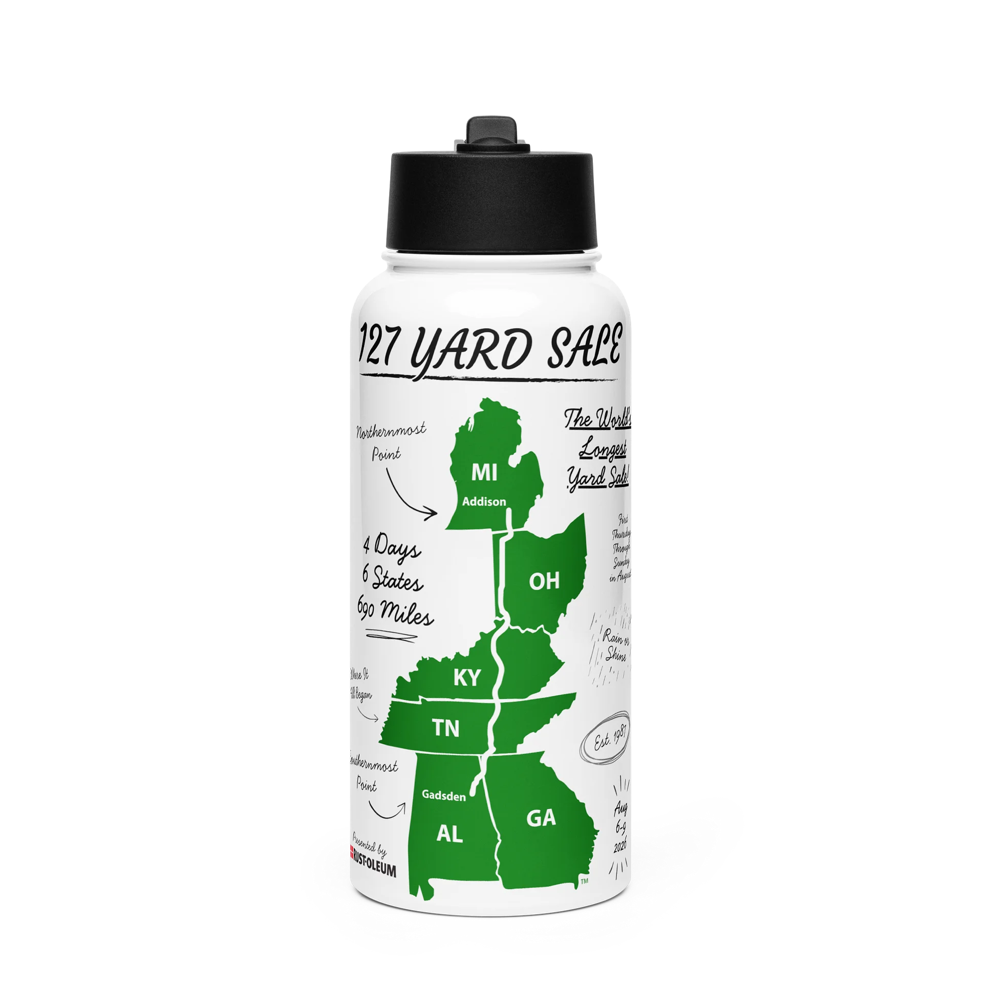 127 Yard Sale (2026) - Stainless Steel Water Bottle with a Straw Lid product image (1)