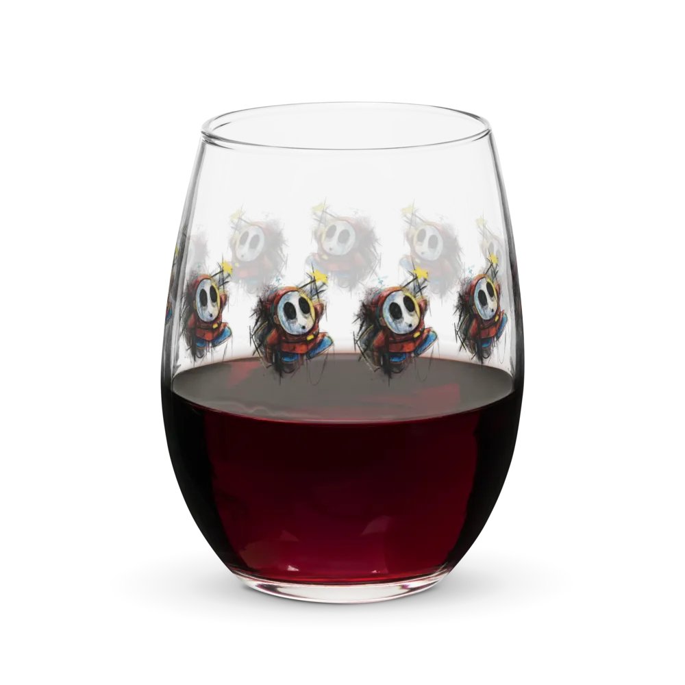 Shy Guy by StephyJ Stemless Wine Glass product image (6)