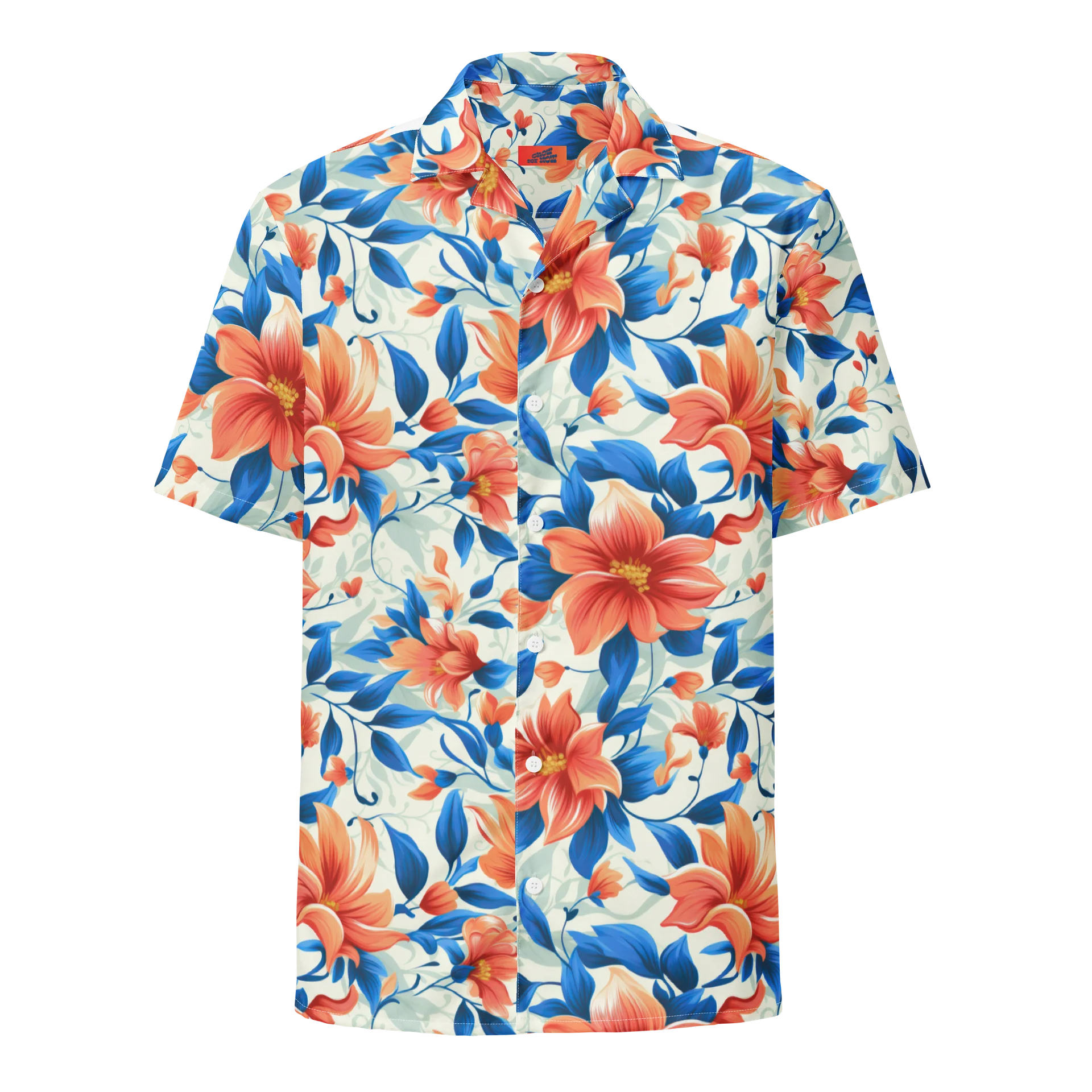Coral Bloom Hawaiian Shirt product image (1)