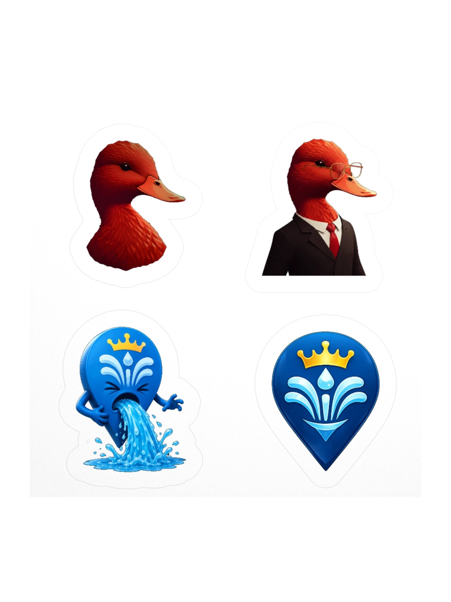 Assorted Red Duck Labs and FountainRank Stickers product image (2)