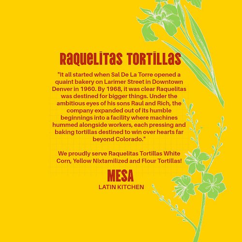 We proudly support local Familia whenever possible and local Raquelitas Tortillas are a no brainer!