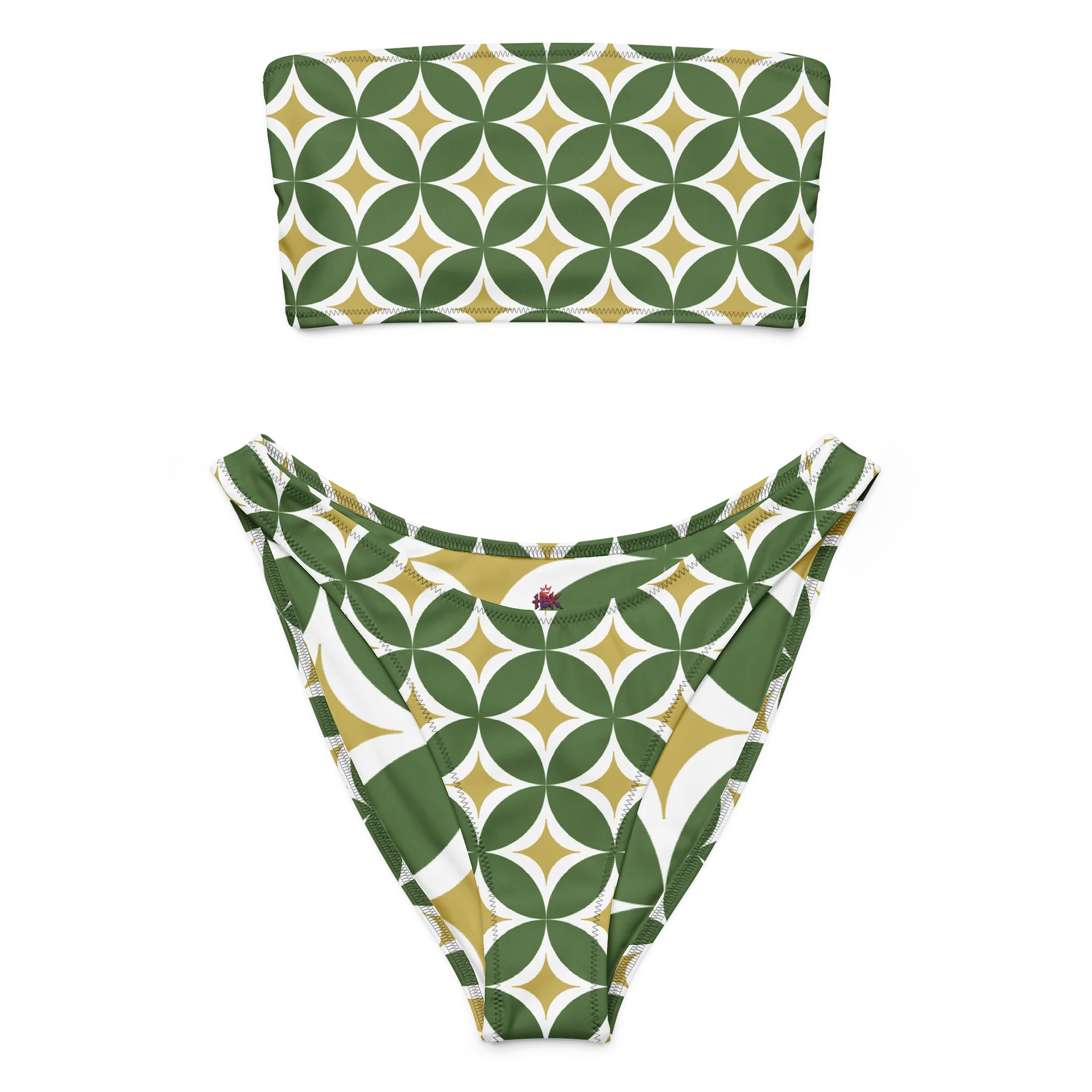 Tessellated Leaf Bandeau Bikini Set product image (1)
