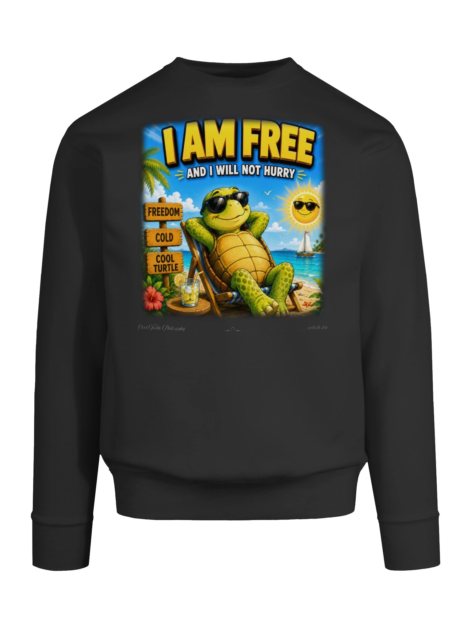 I Am Free Turtle Sweatshirt – Premium Slow Living Crewneck product image (5)