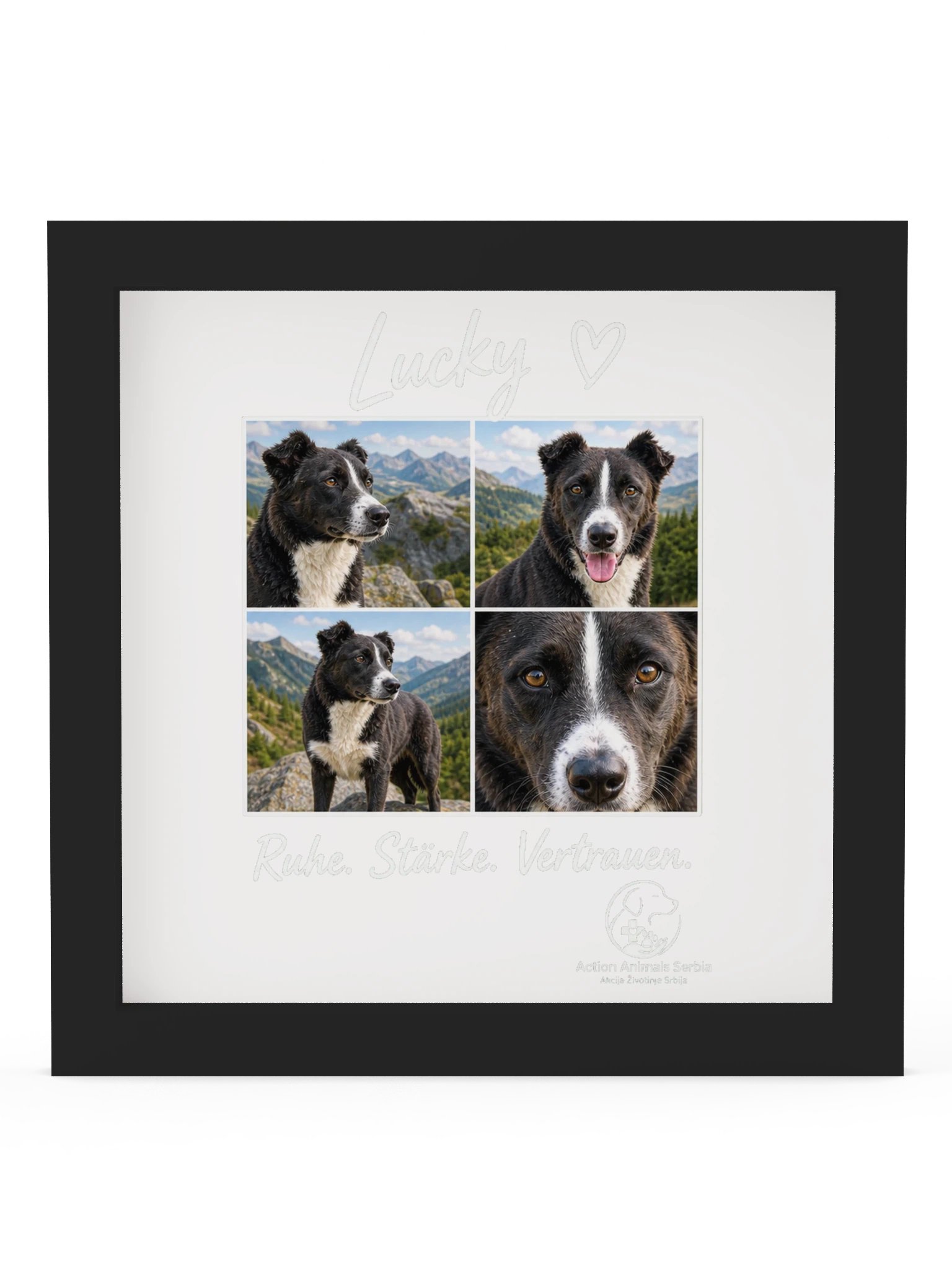 Lucky – Ruhe. Stärke. Vertrauen. Gerahmtes Poster product image (1)