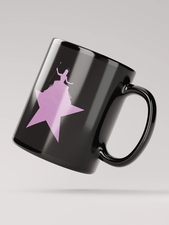 Glinda Star Mug – Black Glossy – Wicked Musical × Hamilton Iconic Mashup product image (2)