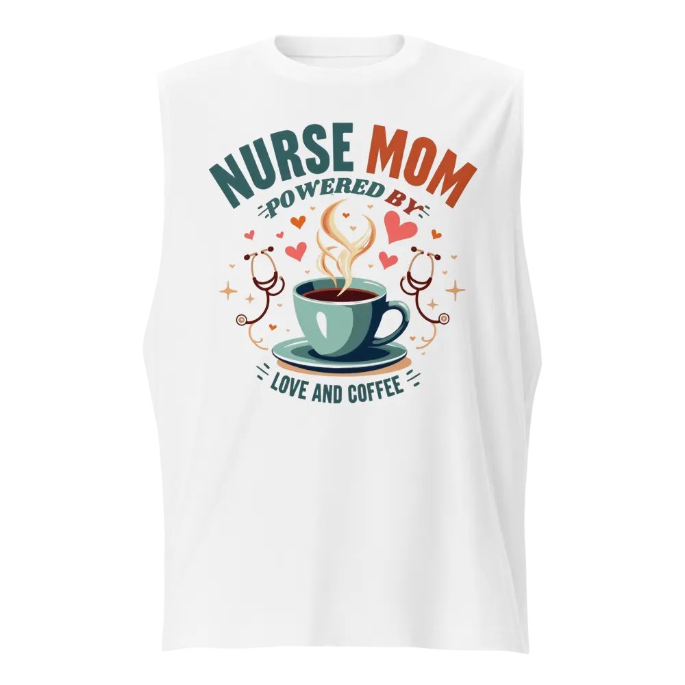 Love and Coffee Nurse Mom Muscle Tank product image (5)