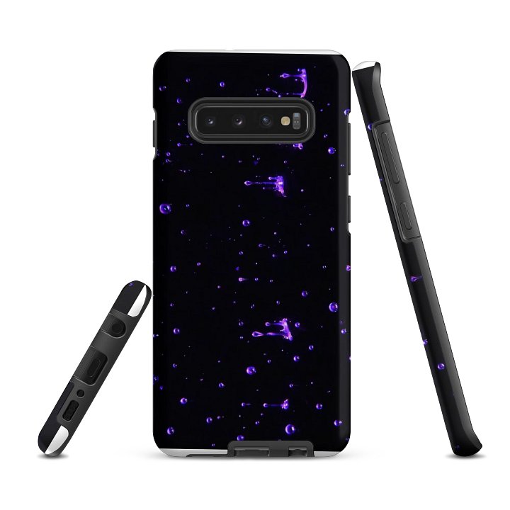 Coque Samsung® résistante avec gouttelettes violettes lumineuses product image (3)