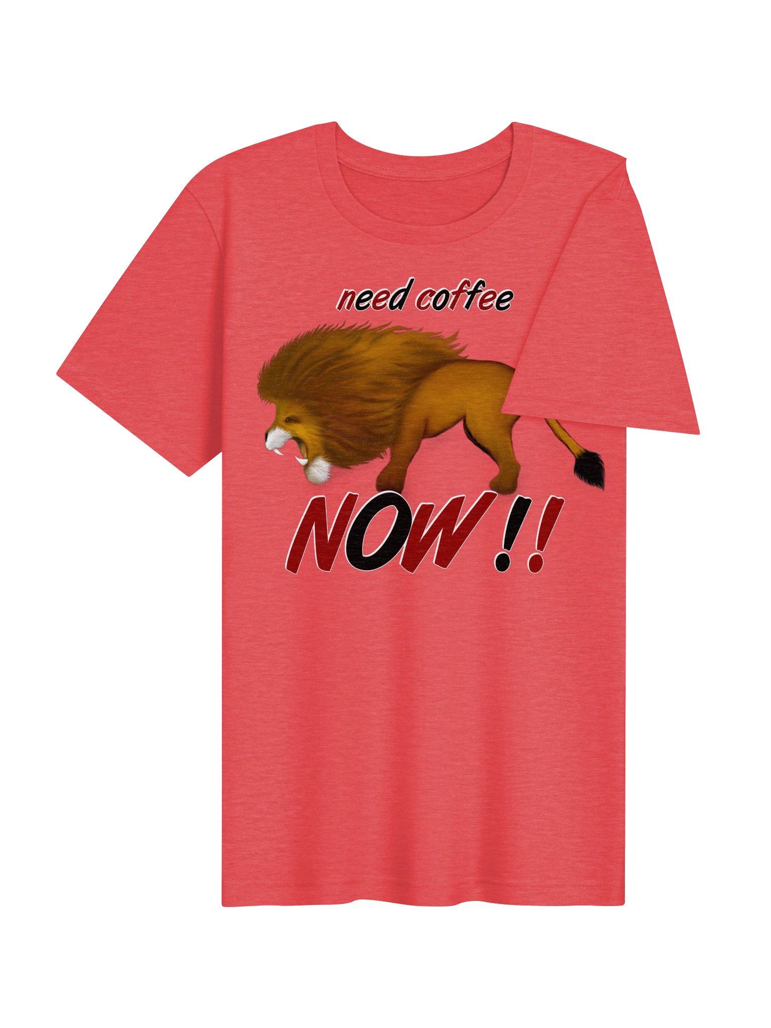 Lion "Need Coffee NOW" T-Shirt. Unisex Bella+Canvas Supersoft T-Shirt product image (3)