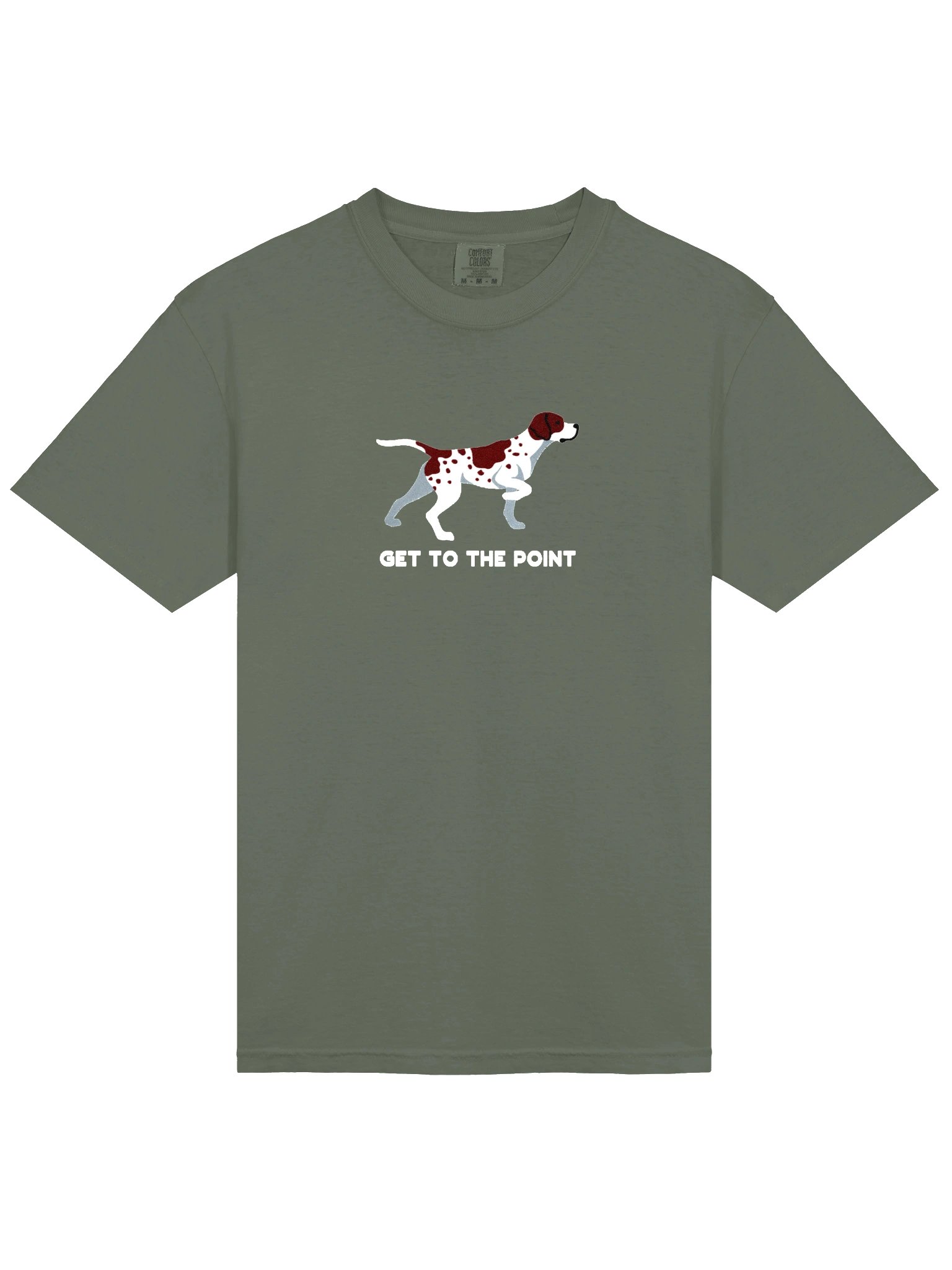 Get to the Point T-Shirt(Embroidered) of an English Pointer(Liver & White) product image (6)