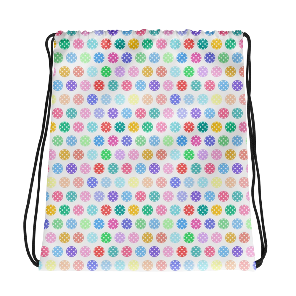 Pastel Pickleball Drawstring Backpack product image (2)