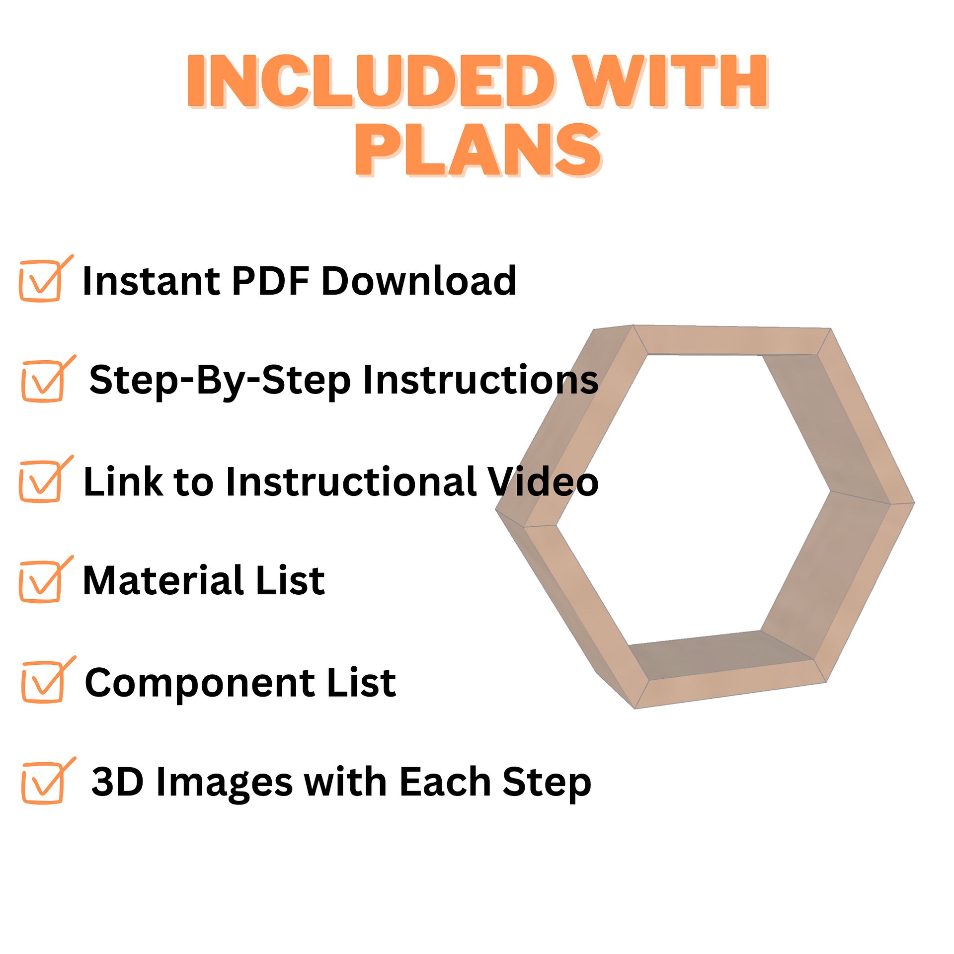 Hexagon Shelf Plans (PDF) product image (3)