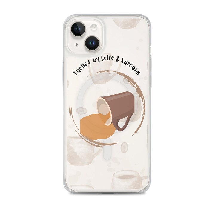 Coffee & Sarcasm iPhone® MagSafe® Clear Case product image (1)