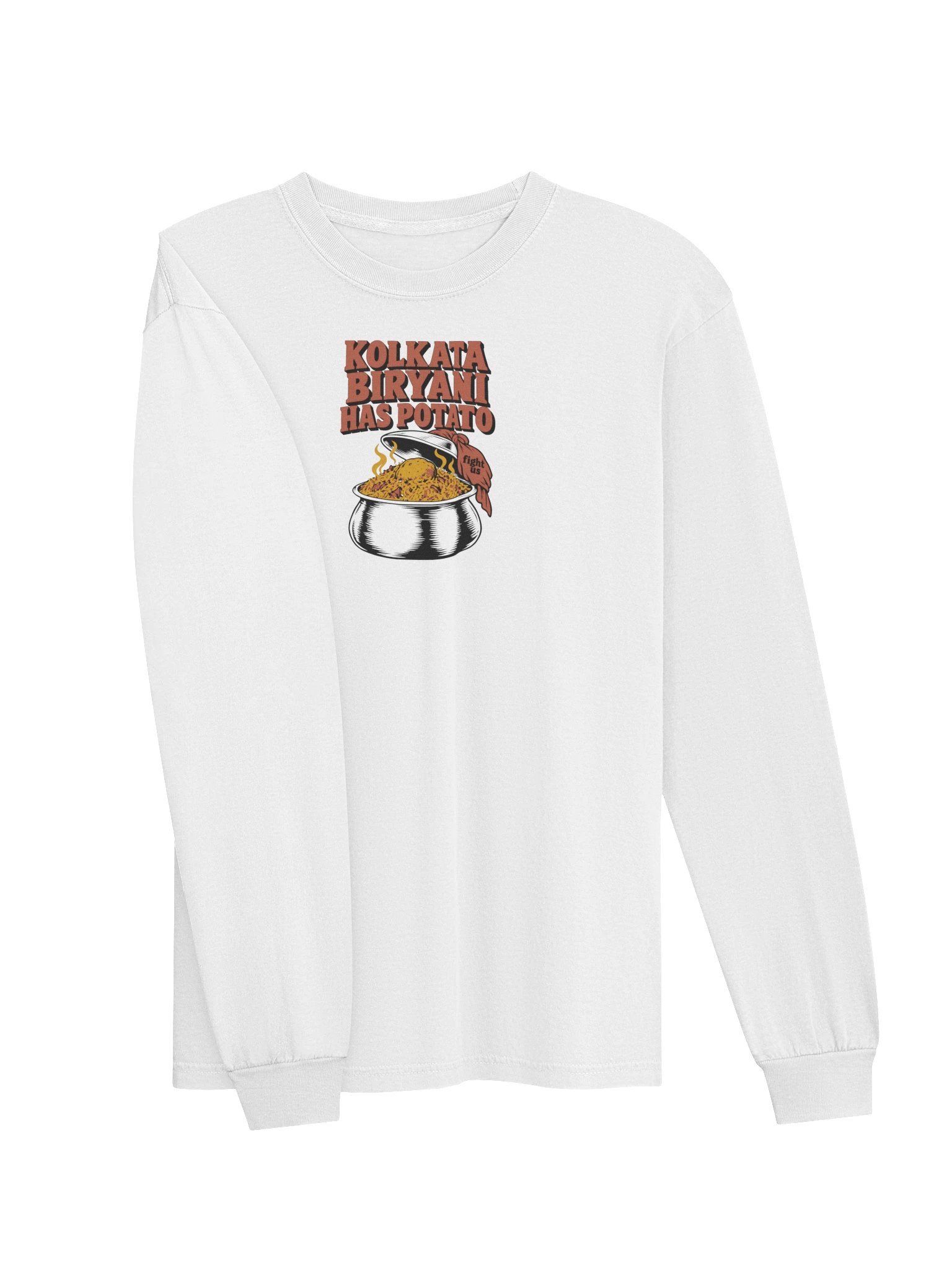 Kolkata Biryani Has Potato (Long Sleeve, Front) product image (3)