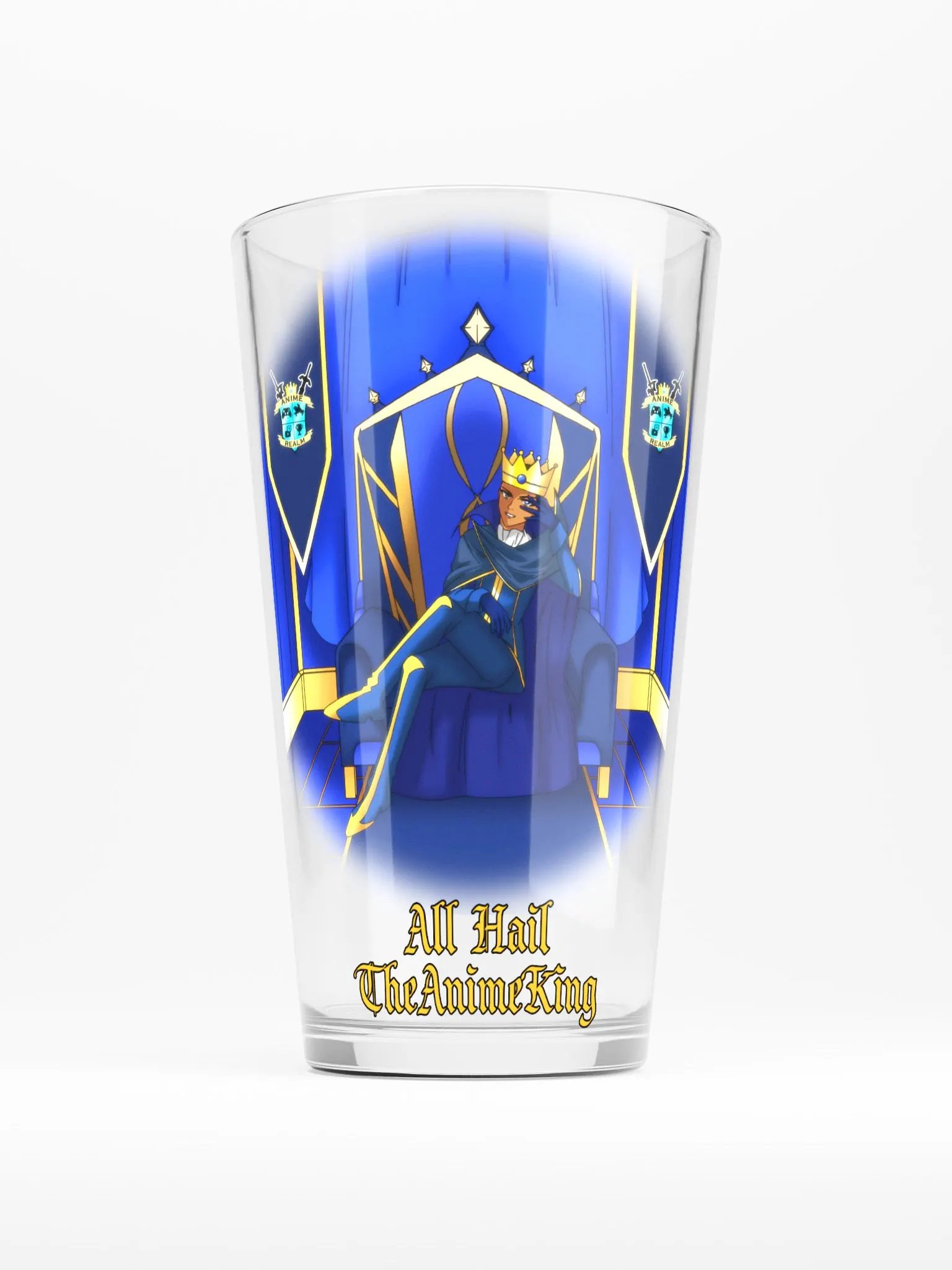 All Hail TheAnimeKing Shaker Pint Glass product image (3)